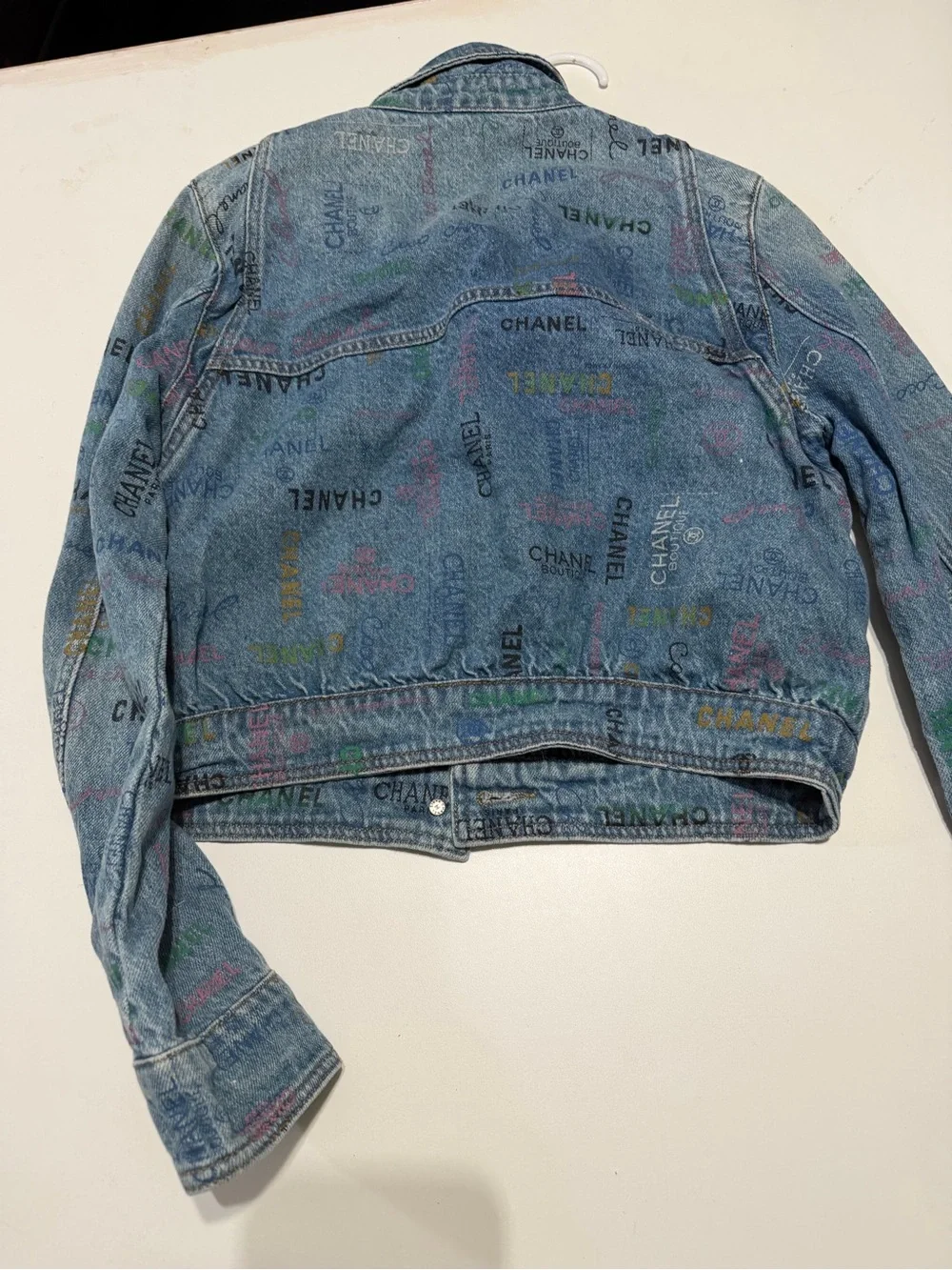 Secondhand Women's Blue Denim Logo Jacket